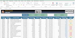 invoice tracker excel template