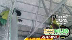 Gambar atap fiber gelombang (asbes semen) yang sdh korosi. Peredam Panas Atap Asbes Mojokerto Supplier Buana Paksa 085740469012