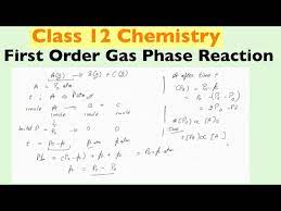 First Order Gas Phase Reaction