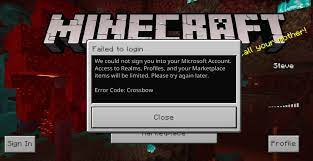 fix minecraft error code crossbow