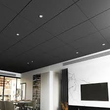 Art3dwallpanels Black 2 Ft X 4 Ft Decorative Pvc Drop In Ceiling Tiles 80 Sq Ft Box
