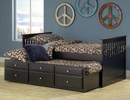 twin trundle bed with storage