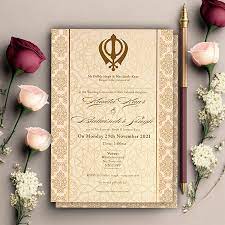 royal sikh wedding card sikh wedding