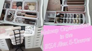 makeup organization in ikea alex