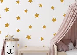Gold Star Wall Stickers Kids Bedroom Decor