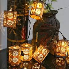 đèn Lồng Dây Bằng Gỗ LED Phong Cách Trung Quốc Cho Bữa Tiệc Năm Mới - Đèn  trang trí