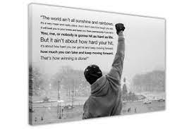 Office motivational quotes enchanting nicoleshenting rocky balboa. Rocky Balboa Movie Quote Wall Pictures Canvas Art Print Decoration Boxing Sports Ebay