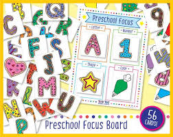 Printable Preschool Focus Board 56 Cards In 2019