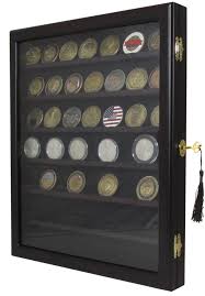 Coin Display Cabinet Box With 7 Shelves