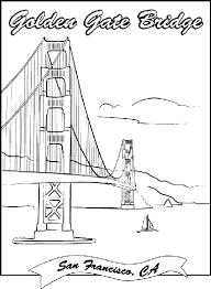 There are a lot of these activities online. Golden Gate Bridge Coloring Page Crayola Com