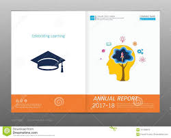 Cover Design Annual Report Education And Learning Concept