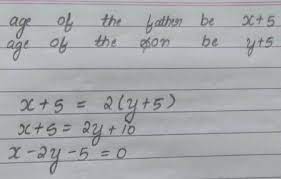 Age Of Son Write A Linear Equation