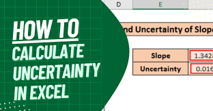 how to calculate uncertainty in excel