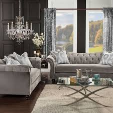 royal style tufted sofa in light mocha