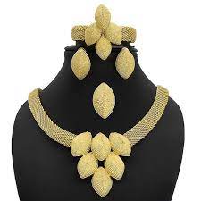 dubai gold necklace set pendant african
