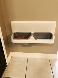 kitchen dog wall mounted pet bowls