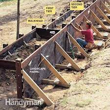 Build A Treated Wood Retaining Wall