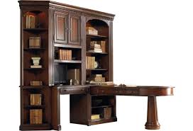 Utopia alley space saving wall mount laptop desk by dillon and daria's designs llc (2) sale. Hooker Furniture European Renaissance Ii 374 10 436 419 424 417 2x450 Office Wall Unit With Dual Access Peninsula Desk Wall Desk And Display Hutches Corner Furniture L Shape Desks