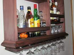 Mini Bar Red Mahogany Stain Wine Rack