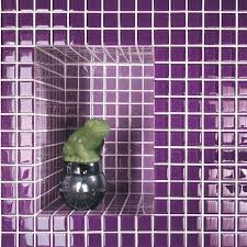 Simple Purple Crystal Glass Mosaic Tile