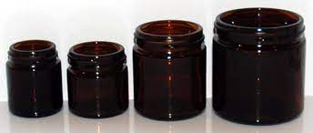 Oshun Amber Glass Jars
