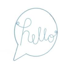 Hello Letters Wall Hanging Decor Pink