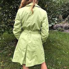 Gallery Vintage Trench Coat Green Size
