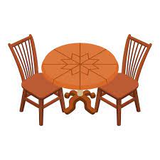 Dining Furniture Icon Isometric Vector