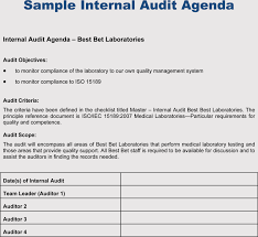 10 Templates For Audit Agenda Guidelines Examples
