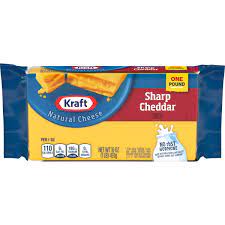 kraft sharp cheddar cheese 16 oz block