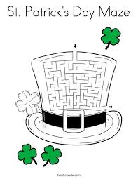 Top 25 free printable st. St Patrick S Day Maze Coloring Page Twisty Noodle