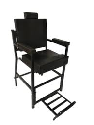 black ms salon chair with footrest