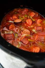 crock pot kielbasa in tomato sauce