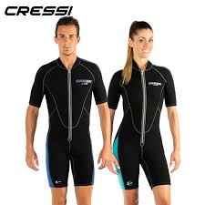 Us 84 51 Cressi Lido Man Woman 2mm Shorty Wetsuit Snorkeling Neoprene Wetsuits Scuba Diving Suit For Adults In Wetsuit From Sports Entertainment