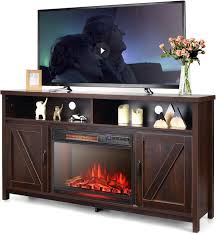 Tangkula Electric Fireplace Tv Stand