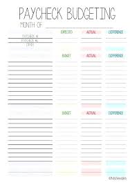 Free Fortnightly Budget Planner Template Printable Weekly