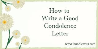 write a good condolence sympathy letter