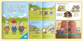 The Three Little Pigs Story with Pictures - eBook - Twinkl
