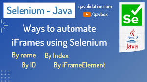 to automate iframes using selenium java