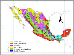 Climate Classification Of Mexico Location Of The 364 Rain