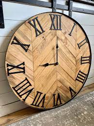 Wood Wall Clock Rustic
