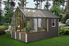 custom shed greenhouse combos