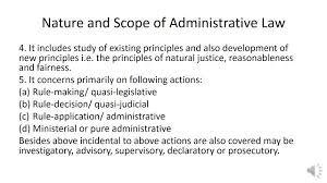 administrative law definition and scope