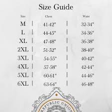 Mens Clothing Size Guide From Sizes M To 6xl In All Mens Fashion
