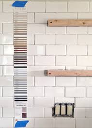what color grout for white subway tile
