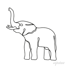 Elephant Wild Animal One Line Style