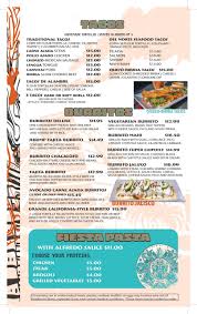 our menu fiesta azteca
