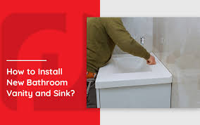install new bathroom vanity and sink