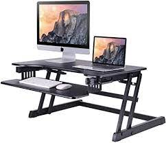 Our experts rank the best standing desk out there by type. Er Healthy Sit Stand Desktop Computer Workstation Height Adjustable Standing Desk Raising And Lowering To Various Positions For Ergonomic Comfort Black Amazon De Kuche Haushalt