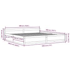bed frame with drawers 180x200 cm super